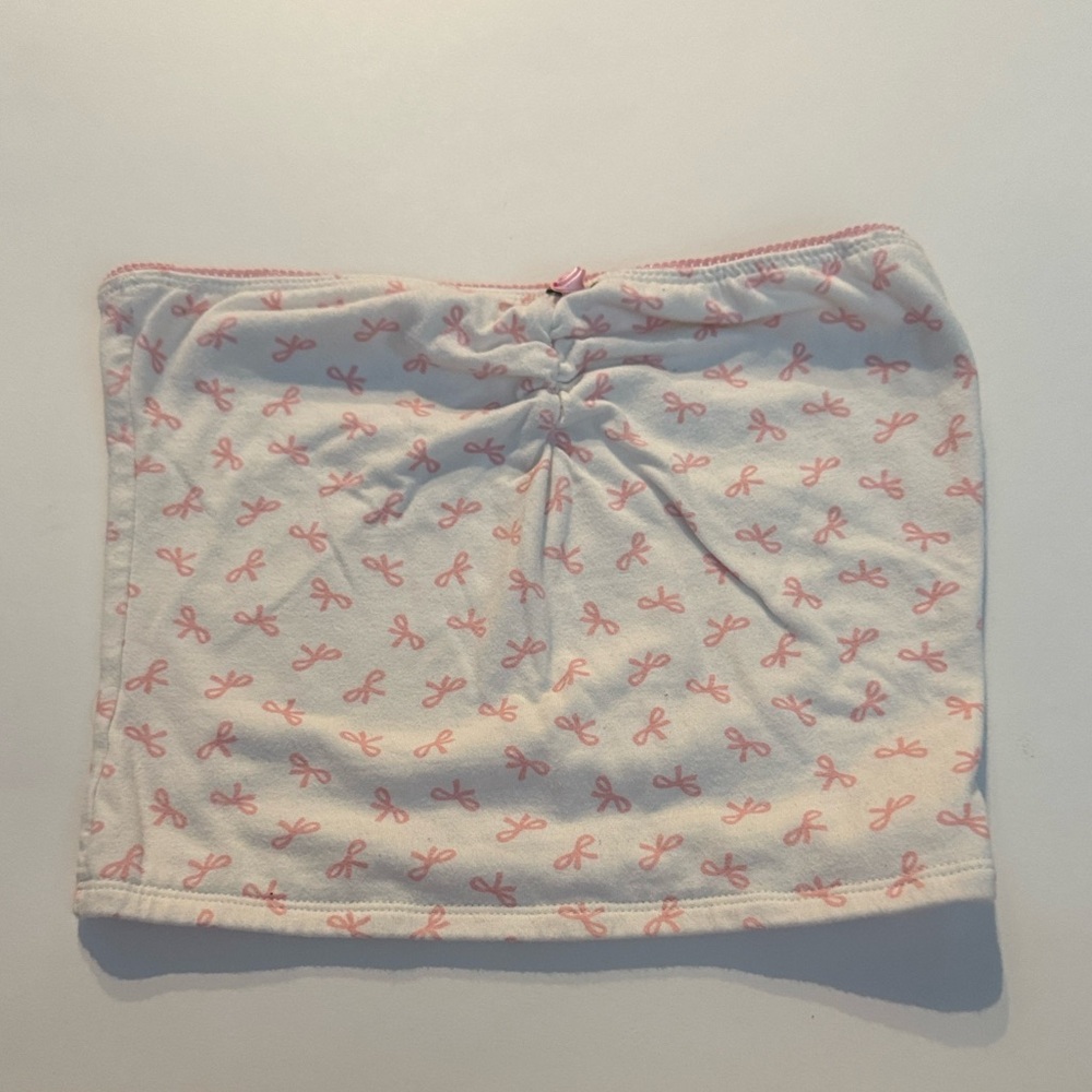 RSQ Pink Bow Patterned Tob Top Tags Riped Out